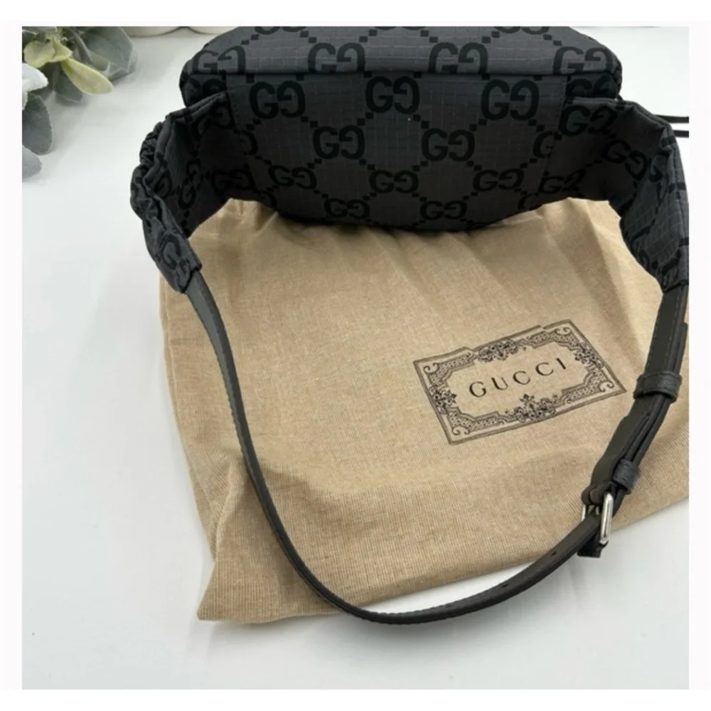 Gucci unisex jumbo GG nylon adjustable belt bag size 80 cm made in Italy